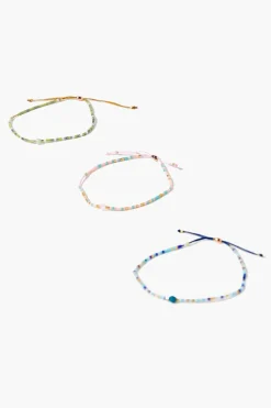 Beaded Pull-Chain Bracelet Set