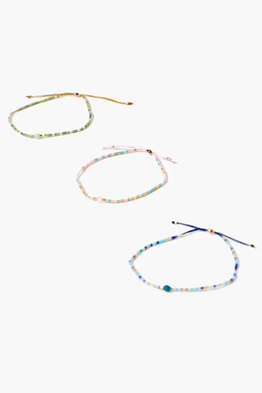 Beaded Pull-Chain Bracelet Set