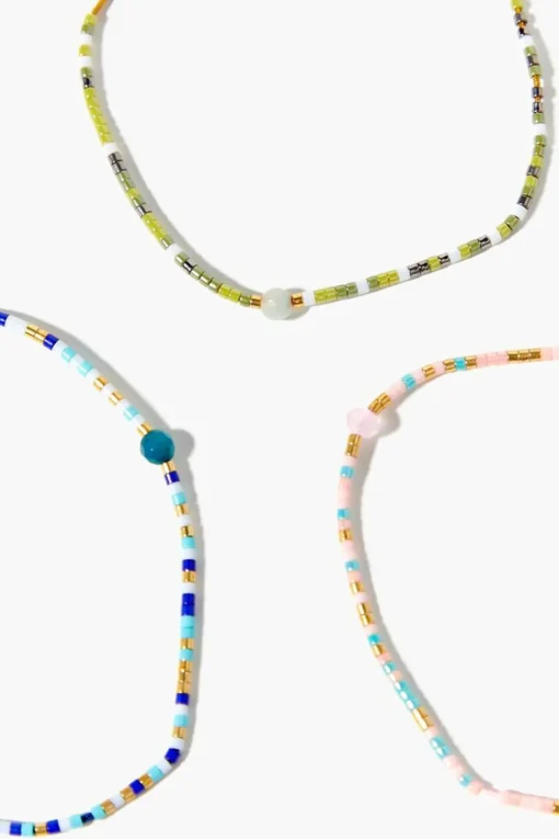 Beaded Pull-Chain Bracelet Set