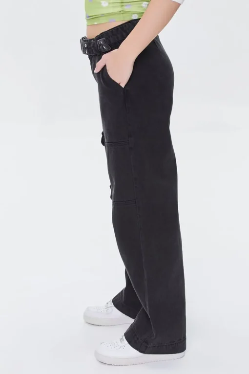 Belted Cargo Jeans