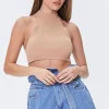 Belted Foldover Denim Shorts