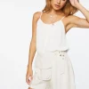 Belted Linen-Blend Shorts