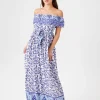 Belted Off-The-Shoulder Maxi Dress