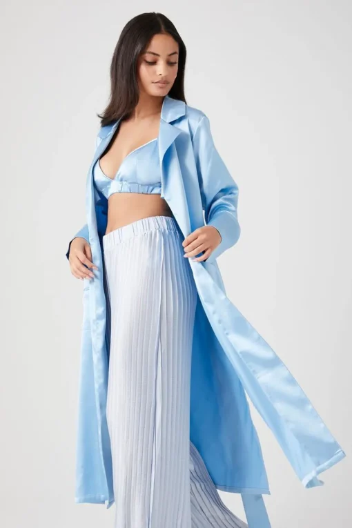 Belted Satin Longline Robe