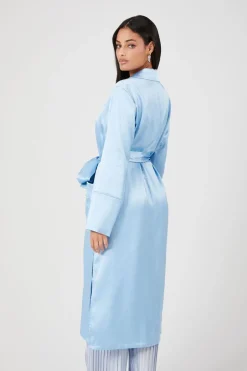 Belted Satin Longline Robe