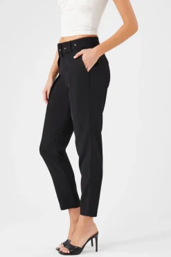 Belted Straight-Leg Cropped Pants
