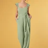 Belted Sweetheart Jumpsuit