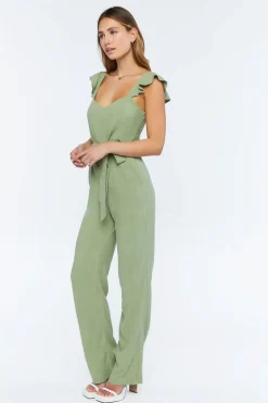 Belted Sweetheart Jumpsuit