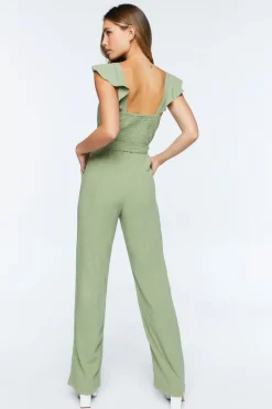 Belted Sweetheart Jumpsuit