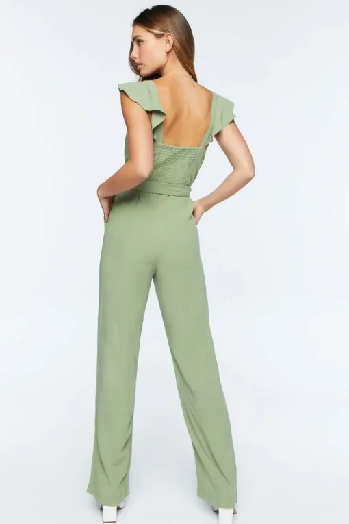 Belted Sweetheart Jumpsuit