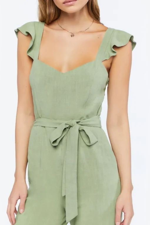 Belted Sweetheart Jumpsuit