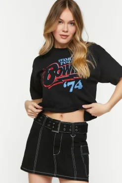 Belted Twill Cargo Mini Skirt