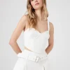 Belted Twill Mid-Rise Shorts
