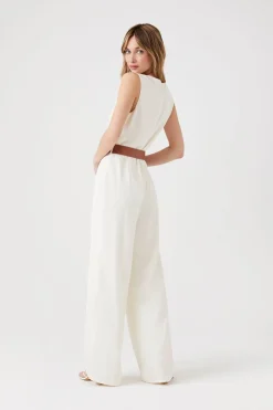 Belted Wide-Leg Jumpsuit