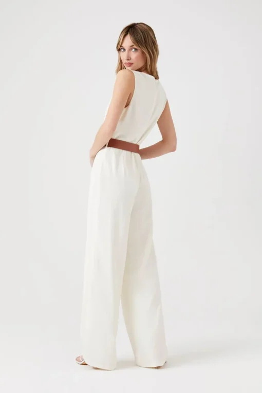 Belted Wide-Leg Jumpsuit