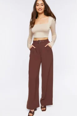 Belted Wide-Leg Trousers