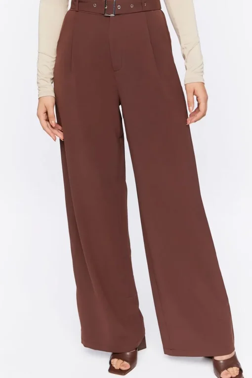 Belted Wide-Leg Trousers