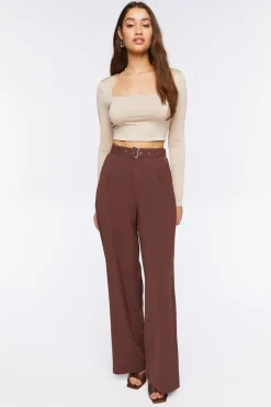 Belted Wide-Leg Trousers