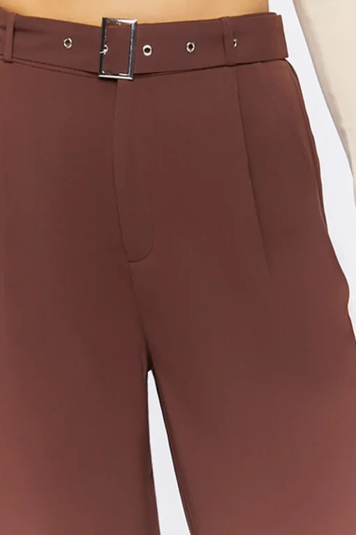 Belted Wide-Leg Trousers