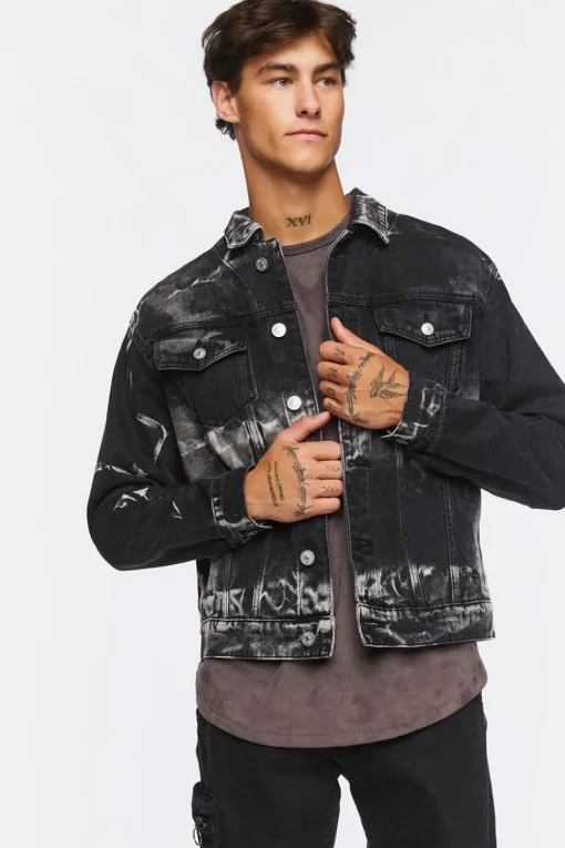 Bleach Dye Trucker Jacket