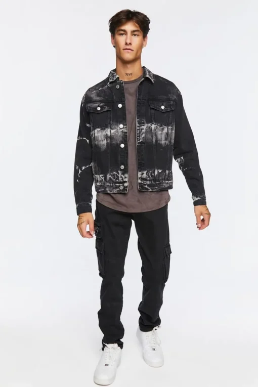 Bleach Dye Trucker Jacket