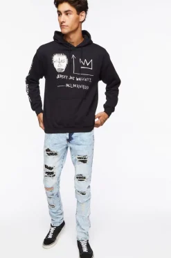 Bleached Wash Distressed Skinny Jeans
