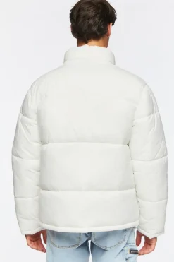 Blueprint Graphic Puffer Jacket