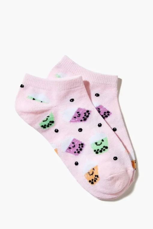 Boba Print Ankle Socks