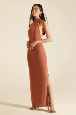 Bodycon Halter Maxi Dress