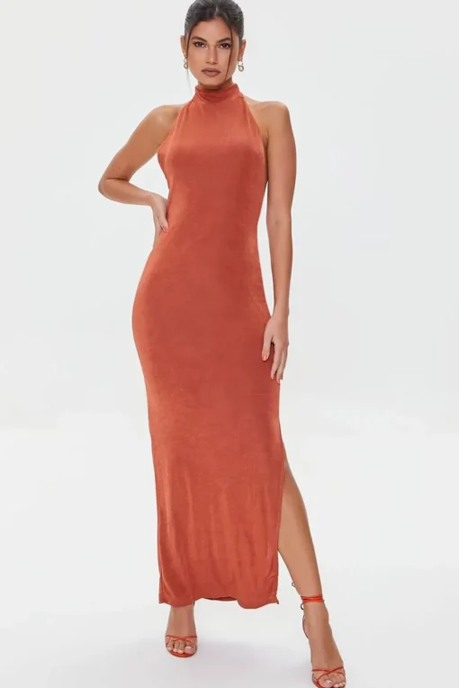 Bodycon Halter Maxi Dress