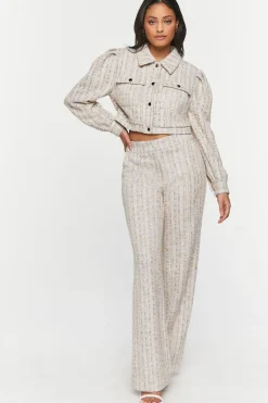 Boucle High-Rise Pants
