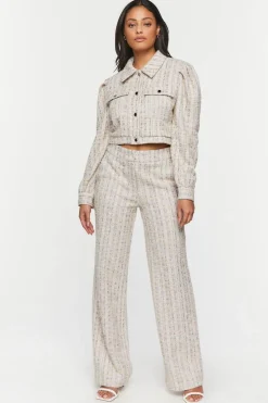 Boucle High-Rise Pants