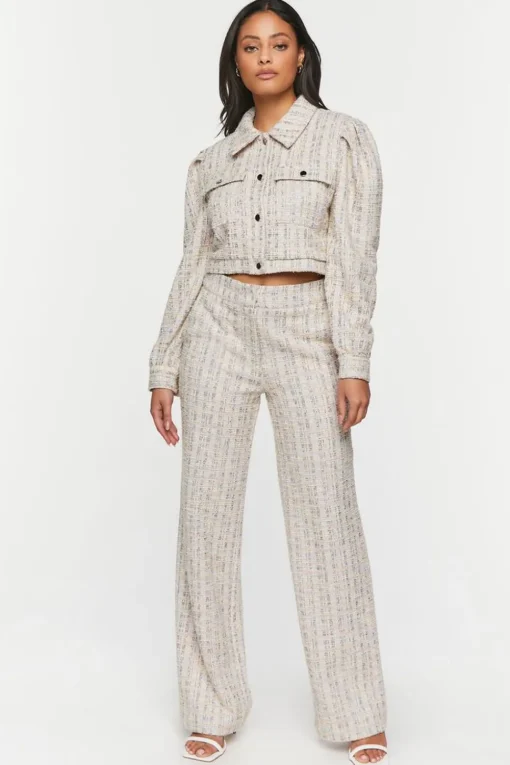 Boucle High-Rise Pants