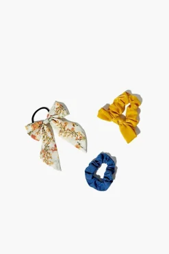 Bow Hair Scrunchie Set