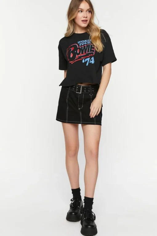 Bowie Graphic Cropped Tee