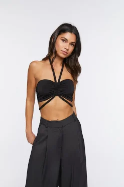 Braided Halter Crop Top