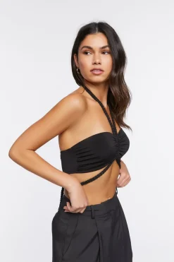 Braided Halter Crop Top