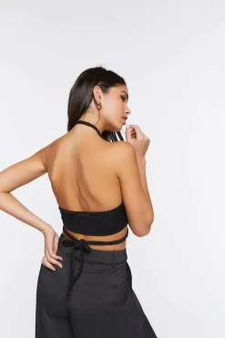 Braided Halter Crop Top