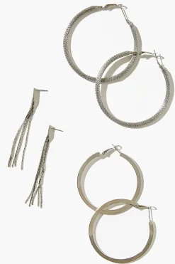 Braided Hoop Earring Set