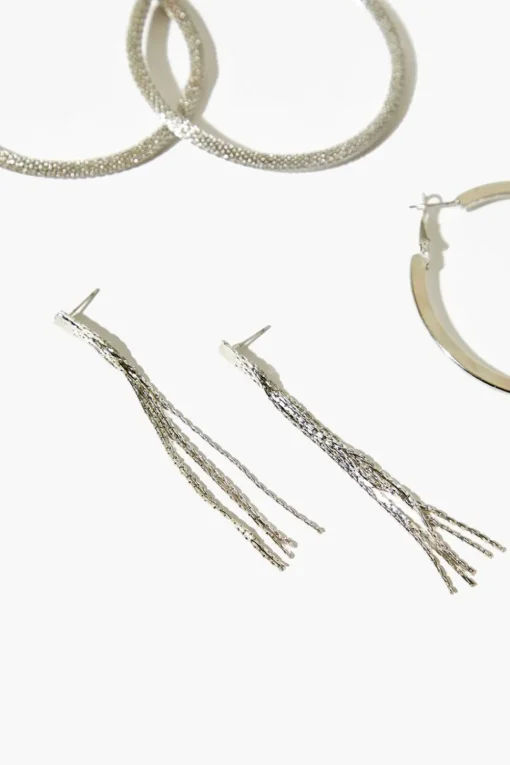 Braided Hoop Earring Set