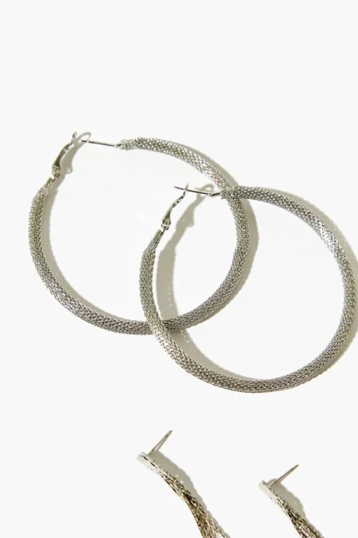 Braided Hoop Earring Set