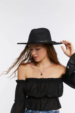 Braided-Trim Cowboy Hat