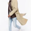 Brushed Notched Longline Coat