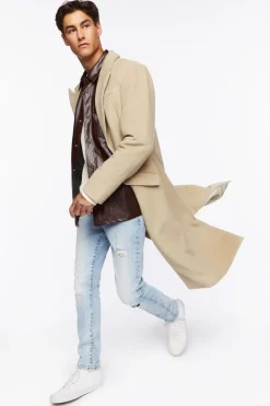 Brushed Notched Longline Coat