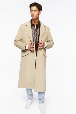 Brushed Notched Longline Coat