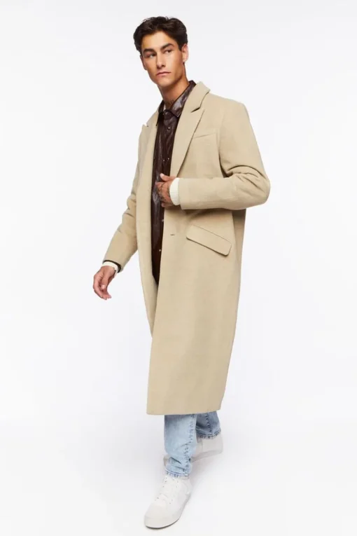Brushed Notched Longline Coat