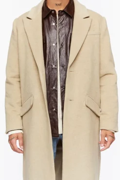Brushed Notched Longline Coat