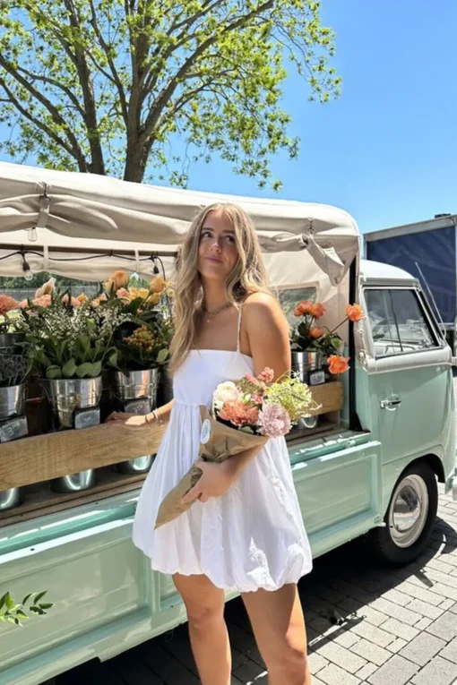 Bubble-Hem Babydoll Dress