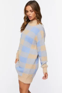 Buffalo Plaid Sweater Dress