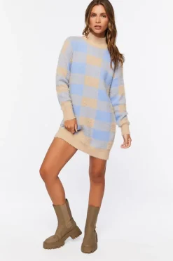Buffalo Plaid Sweater Dress